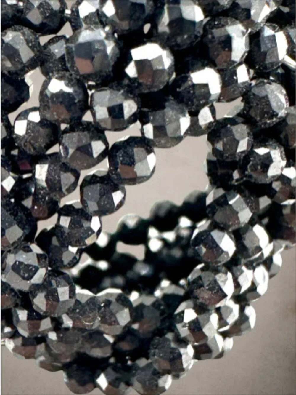 Vintage Black Faceted Beaded Earrings Elegant Openwork Sculptural Dangle 2.5